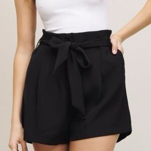 Dynamite Paperbag Shorts with Tie Belt